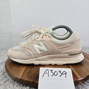 New Balance 997H Beige White Suede Mesh Lace Up Casual Gym Sneaker Womens 8.5 B